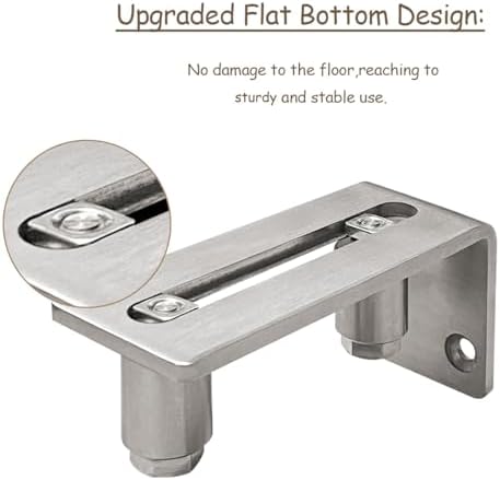 JUGREAT Barn Door Mounted Stainless Steel Sliding Door Guide-1 Pack - Image 2