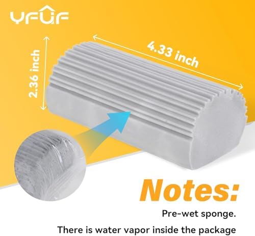 8-Pack Damp Clean Duster Sponge, Magic Sponge Eraser Baseboard Cleaner Tool - Image 2