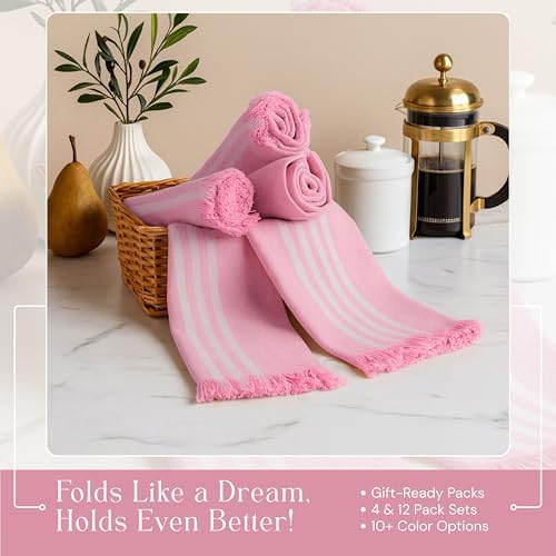 Prewashed Stripe Tea Towels 12 Pack, 16x26 Inches, Dish Cloths - Image 3