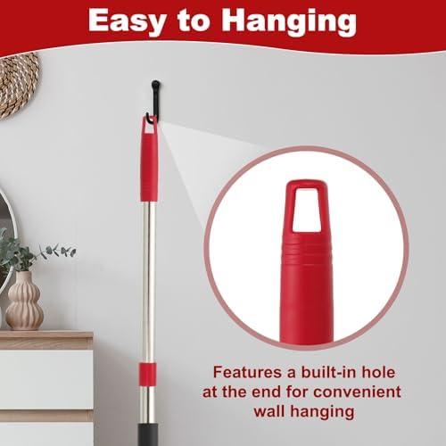 uxcell Spin Mop Replacement Handle 4 Section 30"-to-58 Red - Image 4