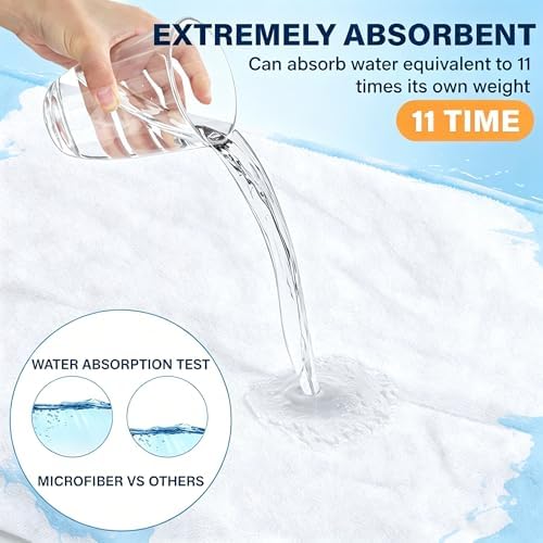 White Dual-Sided Microfiber Face Towels, Exfoliating Face Cloths - Image 4
