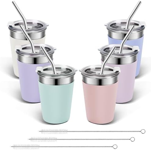 6 Pack Stainless Steel Kids Cups by YummySam