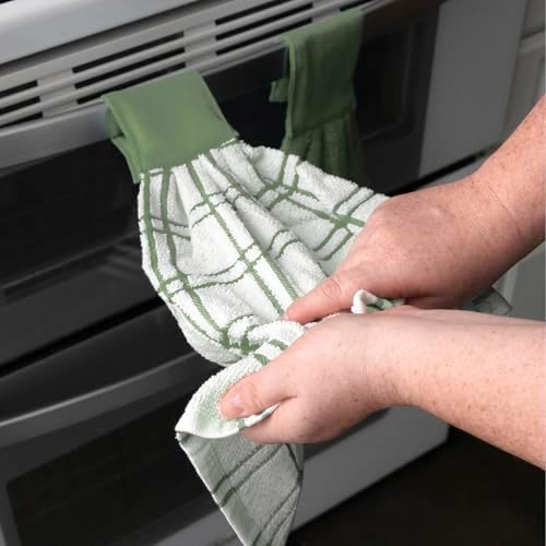 Ritz Premium 100% Cotton Solid and Multi Check Kitchen Tie Towel Absorbent - Image 4