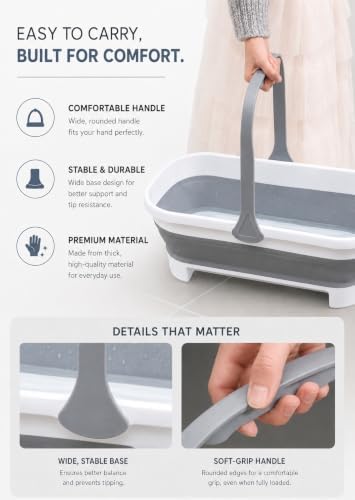 Foldable Mop Bucket, Silicone Material. Convenient - Image 6