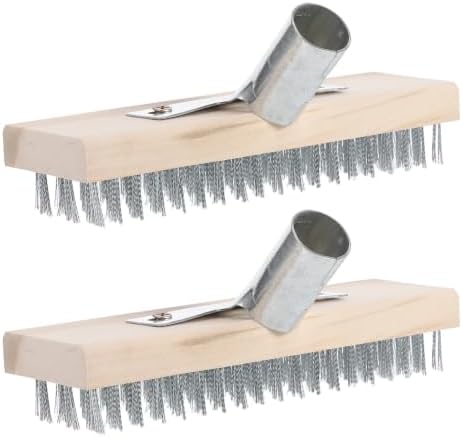 2pcs Stainless Steel Wire Floor Brush Head by Alipis