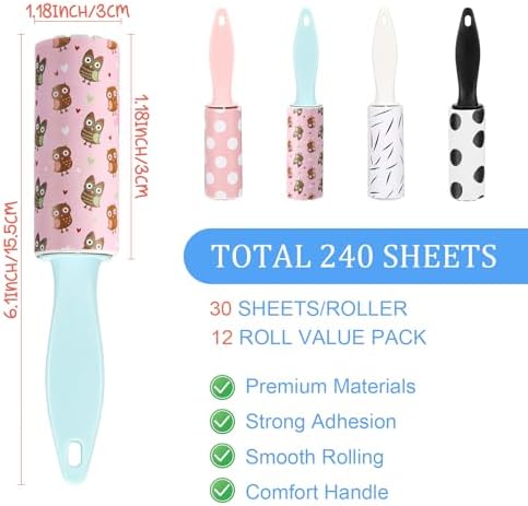 Hushee 12 Pcs Mini Lint Rollers - Image 2