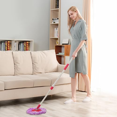 Spin Mop Replacement Handle, 47.6-inch 360 Degrees Rotating Telescopic - Image 6