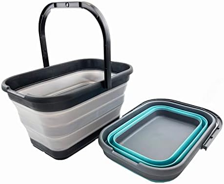 SAMMART 12L Collapsible Rectangular Handy Bucket/Multiuse Foldable Water Pail - Image 2