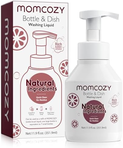 Momcozy Bottle Brush Cleaning Fluid, Natural Rich Foam Cleaner, 11.9 Ounces by Momcozy