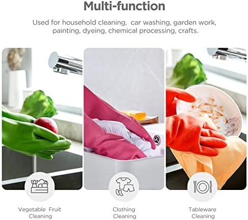 Rubber dishwashing gloves 3 or 6 Pairs - Image 2
