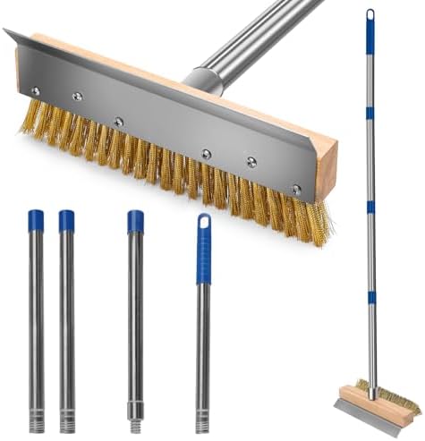 Pizza Oven Brush with 60.2in Handle and Scraper by GHWMYD