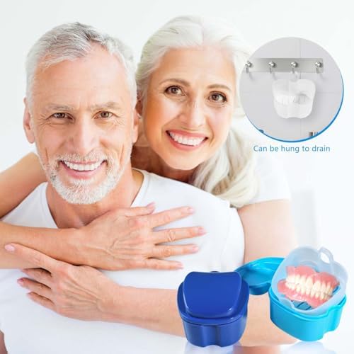 KISEER 2 Pack Denture Bath Case Cup Box Holder Storage Container - Image 7