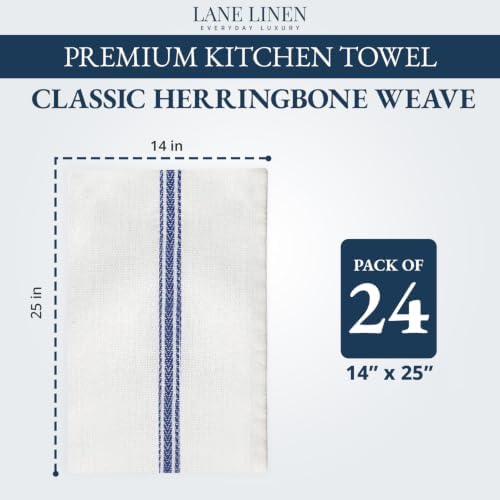 LANE LINEN Kitchen Towels Bulk 100% Cotton Commercial 24 Pack - Image 2