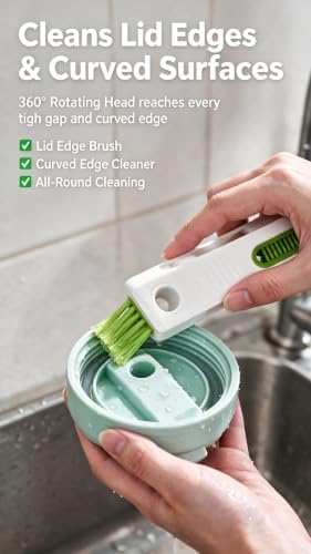 4‑in‑1 Cup Lid Cleaning Brush, Gap & Seal Ring Scrubber. - Image 4