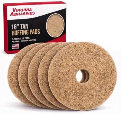 Tan Floor Maintenance Pads, Light Buffing, Cleaning & Scrubbing by VirginiaAbrasives