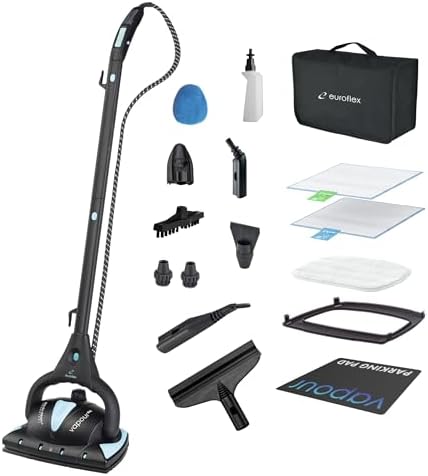 Euroflex Vapour Pro Steam Mop & 20-Piece All in One Portable Steam Cleaner by EuroflexUSA