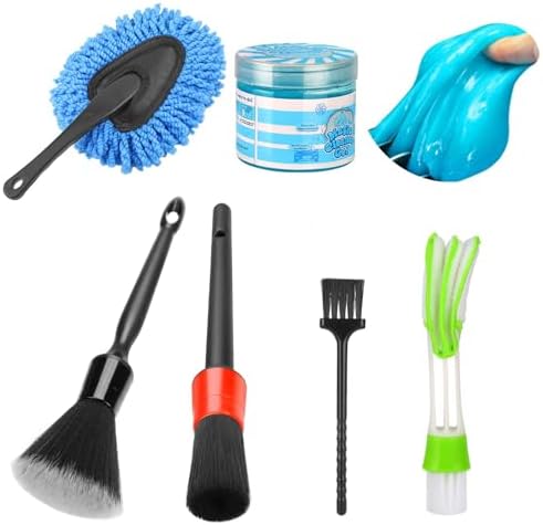 Luscinum Car Interior Duster Detailing Cleaning Gel Brushes Kit by Luscinum