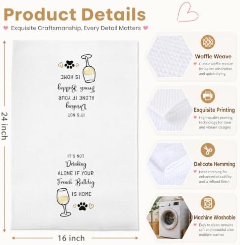 French Bulldog Kitchen Towels Hostess Gifts - Image 2