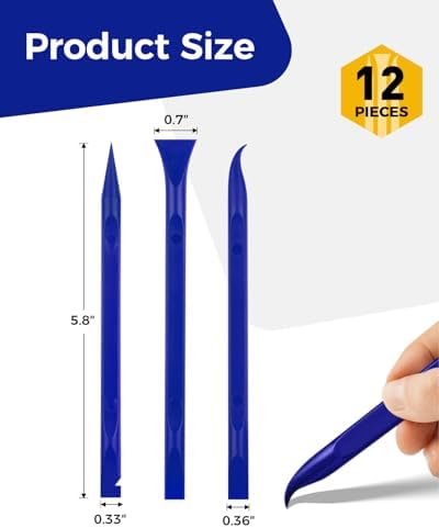 12Pcs Plastic Scraper Tool, Crevice Cleaning Tool, Non-Scratch Car Detailing - Image 2