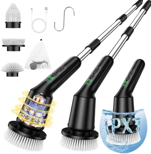 Electric Spin Scrubber for Bathroom, Shower Scrubber by CTMAST