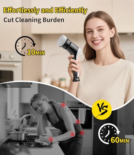 Electric Spin Scrubber, Cordless Handheld Cleaning Brush - Image 2