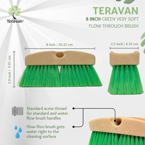 Teravan Green Flow Through Essential Flagged-End Brush Head - Image 3