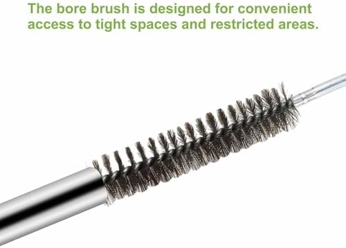 HARFINGTON 4pcs Wire Bore Brush 8 x 1-1/4" 5/16 Inch Shank Stainless Steel - Image 6