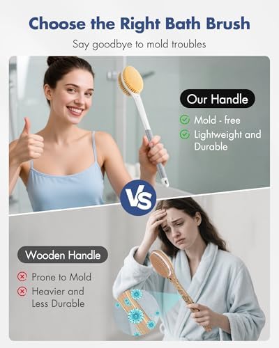 Back Scrubber Body Shower Brush: Anti Slip Long Handle Bath Brush - Image 6