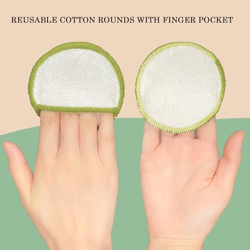Chloven 16 Pack Reusable Makeup Remover Pads - Image 2