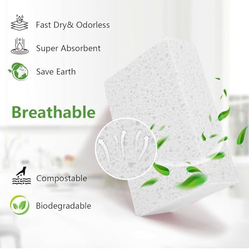 Cleaning and Washing Sponge, 3 Pack Large Extra Thick Heavy Duty Sponge - Image 4