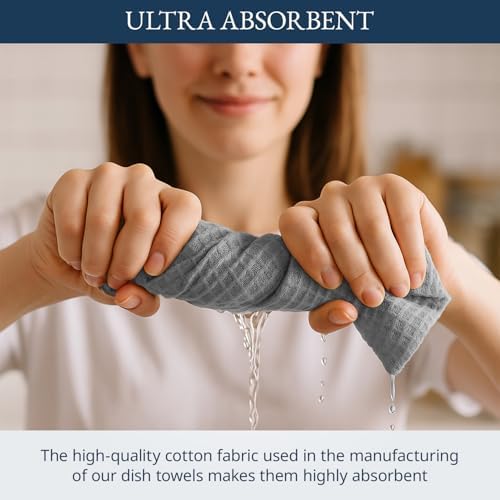 LANE LINEN Kitchen Towels Set 100% Cotton Soft & Absorbent 12 Pack - Image 5