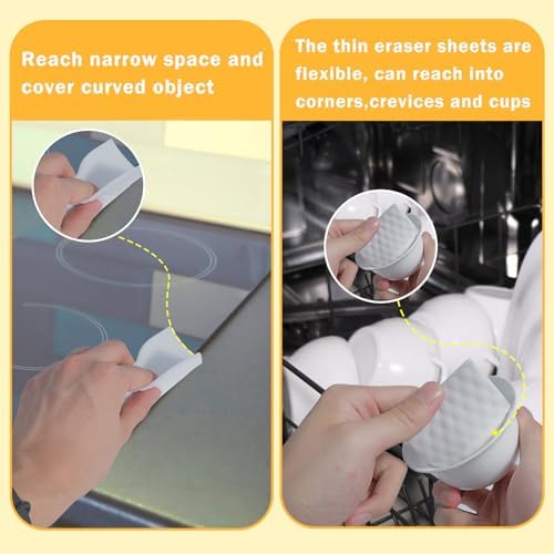 60 Pack Convex Magic Sponge Eraser | Thin Scrub Single Pads | All-Purpose - Image 5