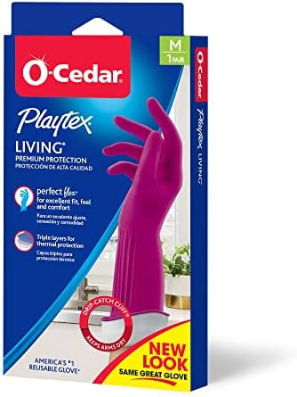 PLAYTEX Living Drip-Catch Cuff Gloves, Medium 1 Pair by Playtex
