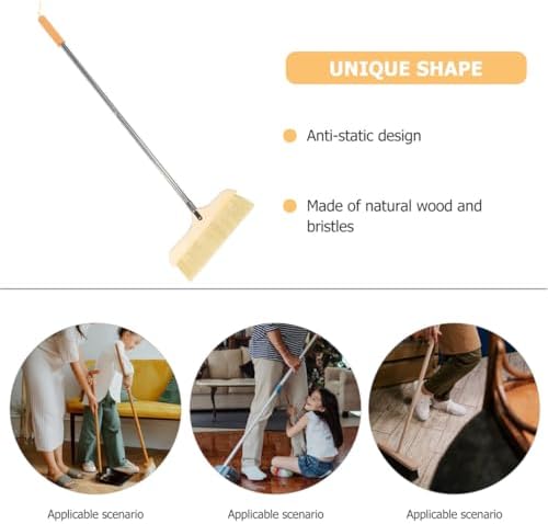 Wooden Broom Soft Bristle Indoor Sweeper - Image 4