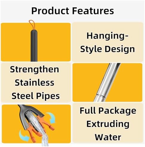 Portable Self-Squeeze Cleaning Mop, Lazy Tabletop mop and Stainless Steel - Image 5