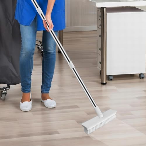 Floor Scrub Brush with 51-Inch Long Handle, 2 in 1 Floor Scrubber - Image 7