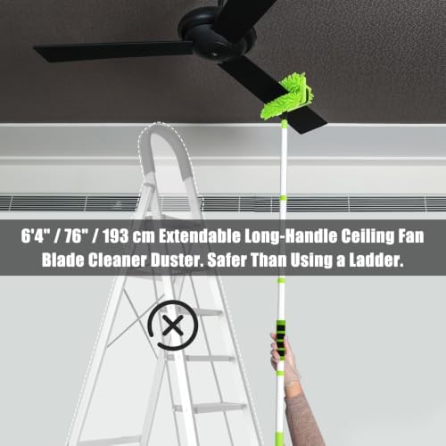 Qaestfy 3-in-1 Ceiling Fan Blade Cleaner Duster - Image 3
