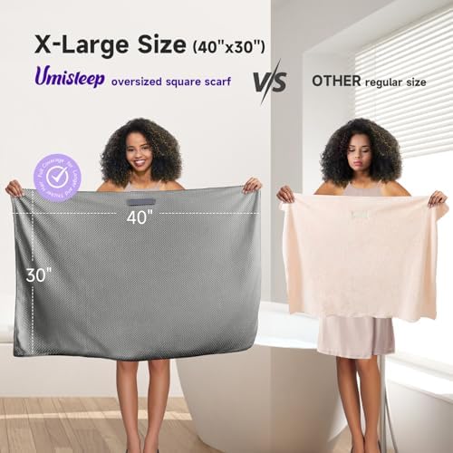 Umisleep Extra Large Microfiber Hair Towel, Ultra Absorbent - Image 6