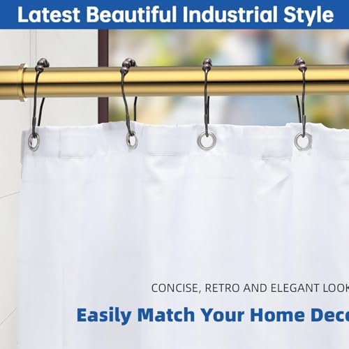 BRIOFOX Industrial Shower Curtain Rod - Image 2