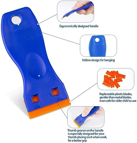 Plastic Razor Blade Scraper Tool, Cleaning Scraper Remover - Image 3