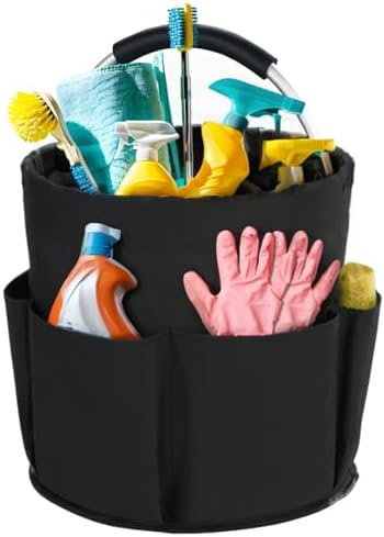 Cleaning Caddy with Handle, Cleaning Supplies Organizer Collapsible Bucket by Bototack