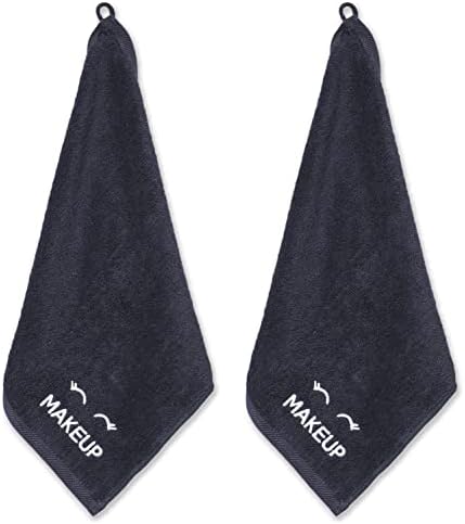 White Classic Bleach Safe Black Makeup Washcloths - Image 6