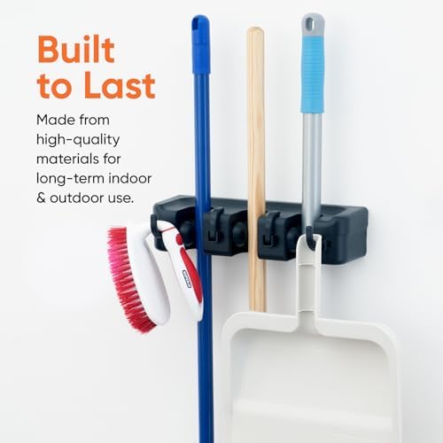 Superio Mop and Broom Holder Wall Mount Storage Organizer - Image 6
