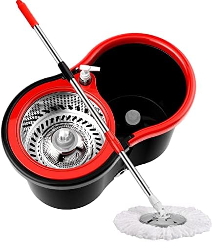 Mop and Bucket with Wringer Set 360° 3psc Microfiber Spin Mop with Bucket and - Image 2
