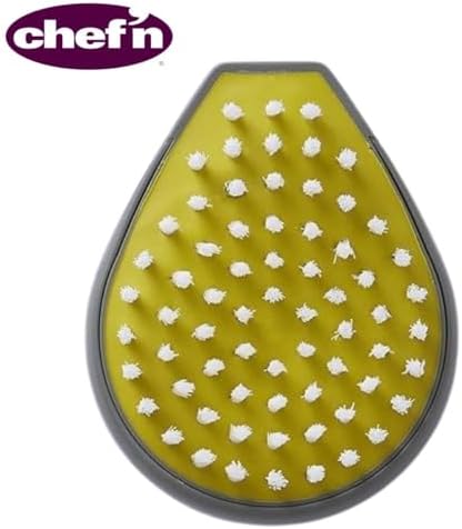 Chef'n PalmBrush Vegetable Brush, 3.5" x 3" x 1.5", Marble Gray - Image 4