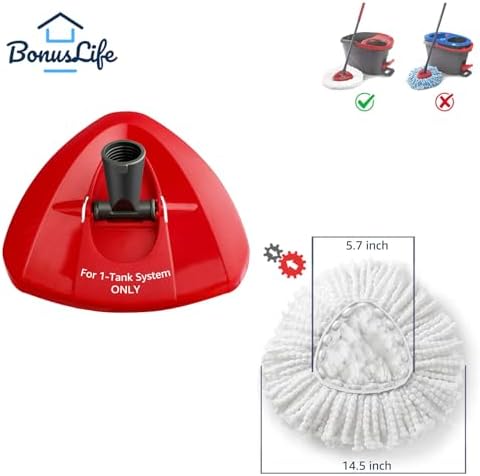 BonusLife 8-Pack Mop Head for O-Ceda EasyWrin Spin Mop Refill 1-Tank System - Image 4