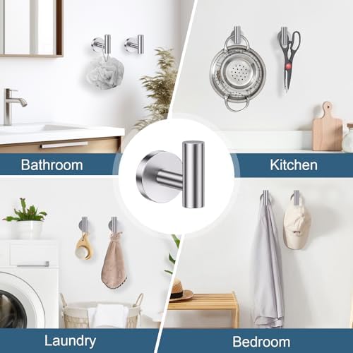 Brushed Nickel Bathroom Hardware Set, 5 Pieces Towel Bar Bathroom Accessories - Image 5