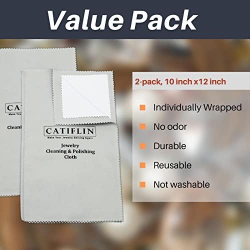 CATIFLIN 2pcs Multi-Layer Jewelry Cleaning Cloth, Large Silver Polishing Cloth - Image 7