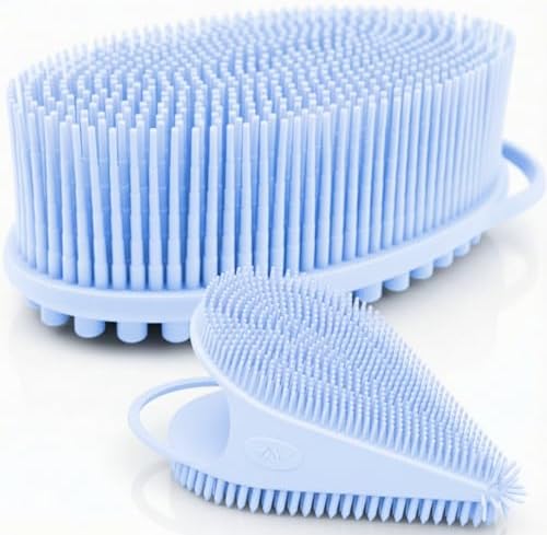 Avilana Premium Body Scrubber and Face Brush Set by Avilana