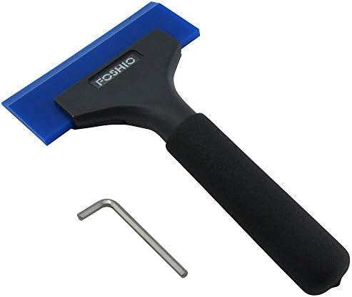 FOSHIO 1 Pack Rubber Water Blade Shower Squeegee Scraper Mirror Glass Wiper by FOSHIO
